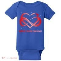 I Wear Red For Aplastic Anemia Awareness Warrior Cute Gift Baby Bodysuit thumb 0