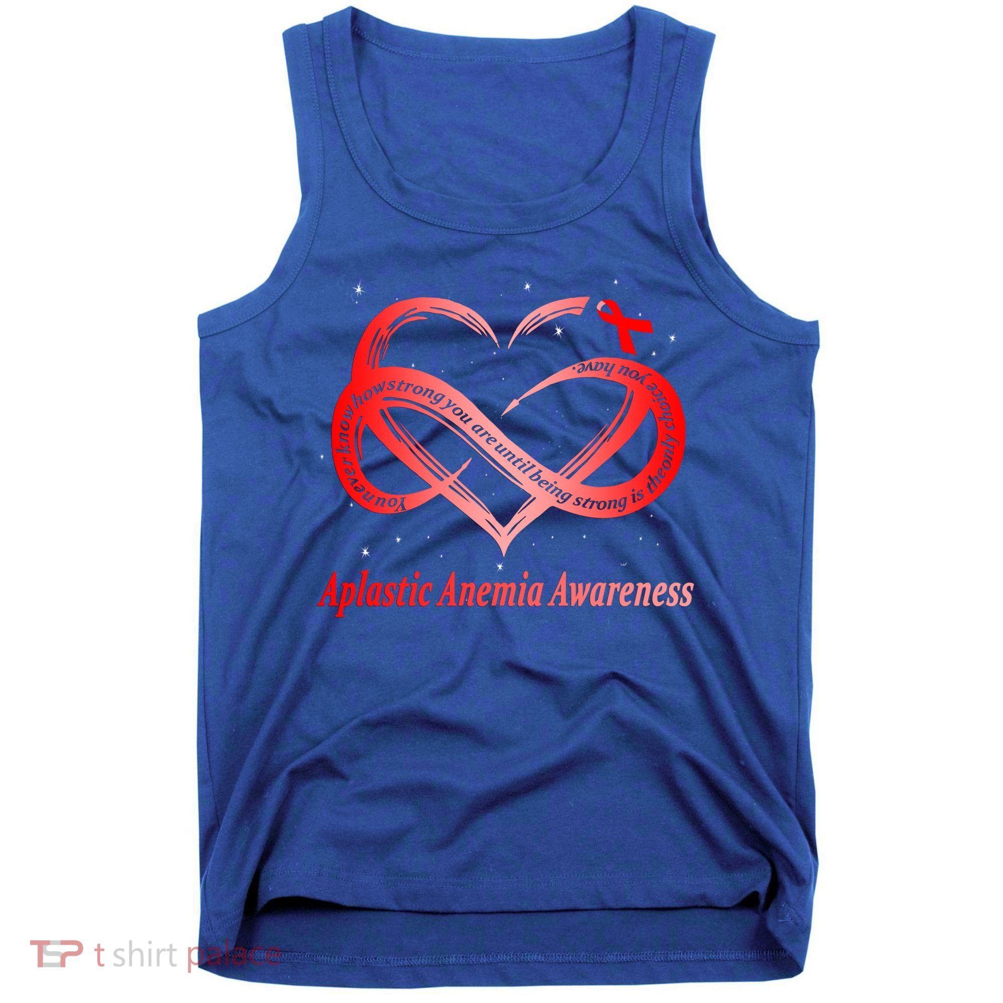 I Wear Red For Aplastic Anemia Awareness Warrior Cute Gift Tank Top