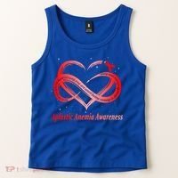 I Wear Red For Aplastic Anemia Awareness Warrior Cute Gift Tank Top thumb 2