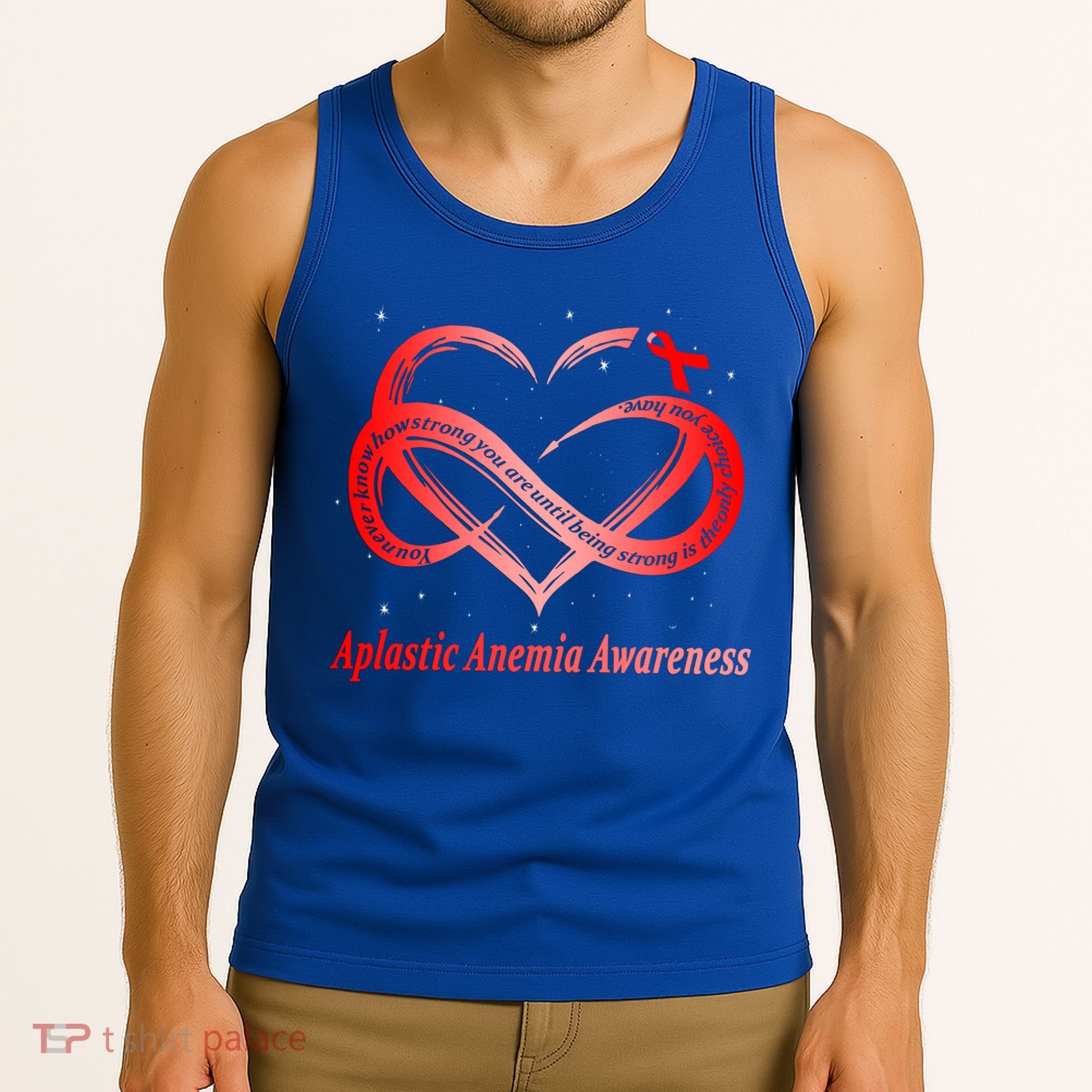 I Wear Red For Aplastic Anemia Awareness Warrior Cute Gift Tank Top