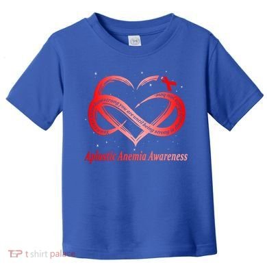I Wear Red For Aplastic Anemia Awareness Warrior Cute Gift Toddler T-Shirt