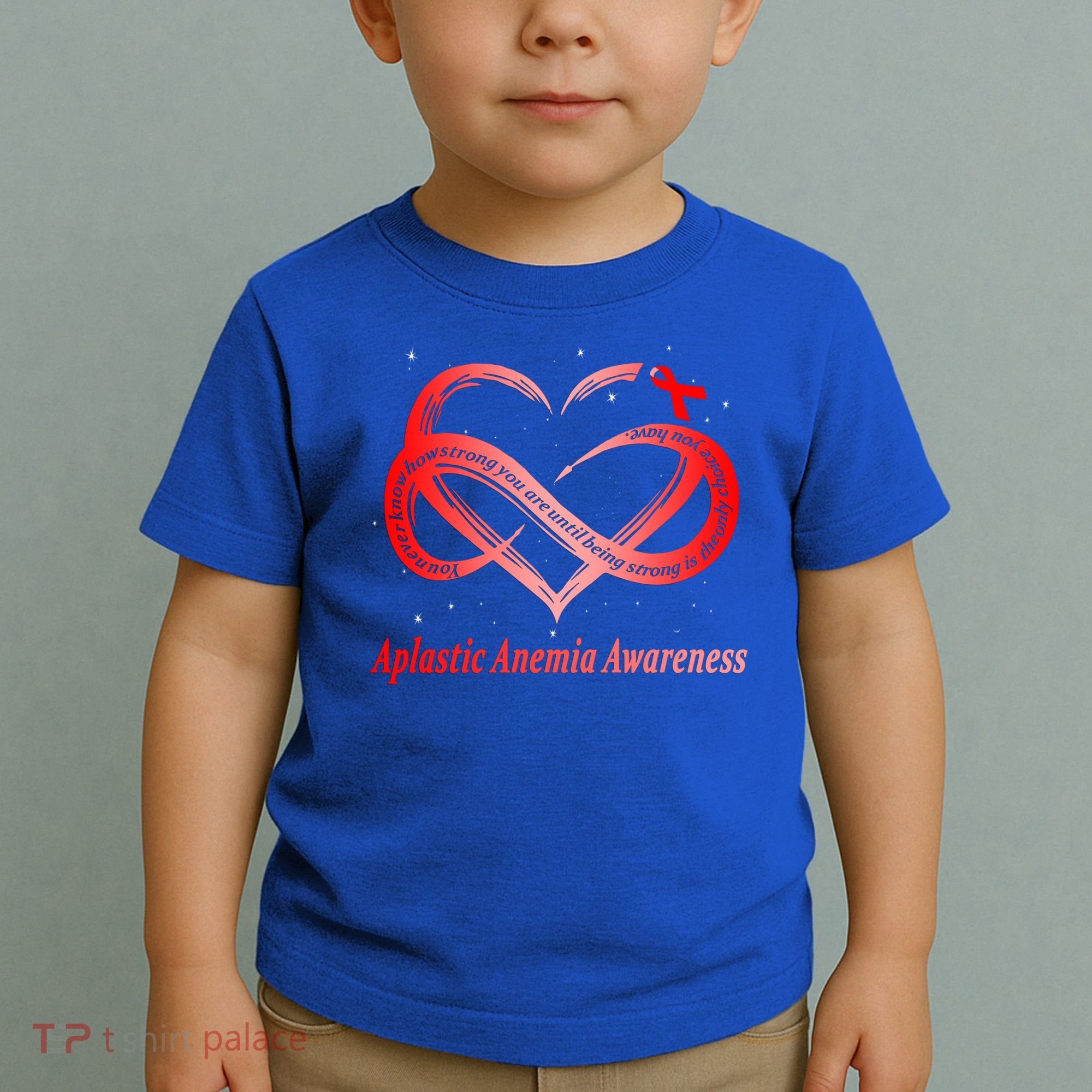 I Wear Red For Aplastic Anemia Awareness Warrior Cute Gift Toddler T-Shirt