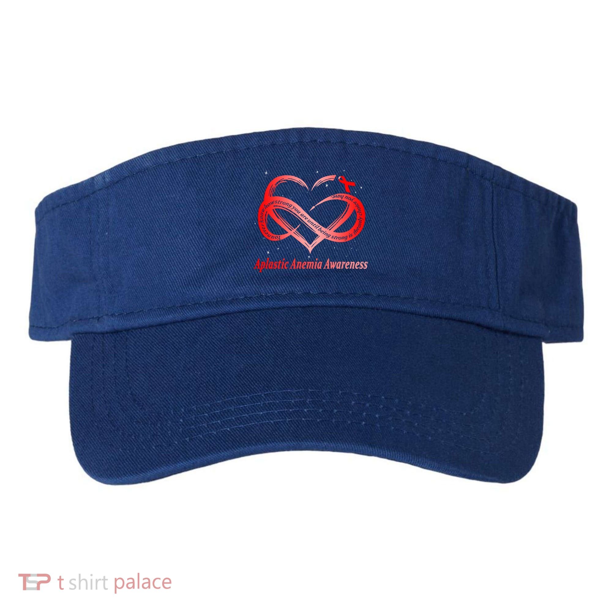 I Wear Red For Aplastic Anemia Awareness Warrior Cute Gift Visor