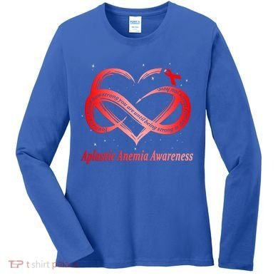 I Wear Red For Aplastic Anemia Awareness Warrior Cute Gift Women's Long Sleeve Shirt
