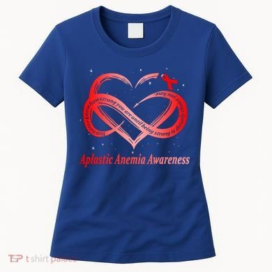 I Wear Red For Aplastic Anemia Awareness Warrior Cute Gift Women's T-Shirt