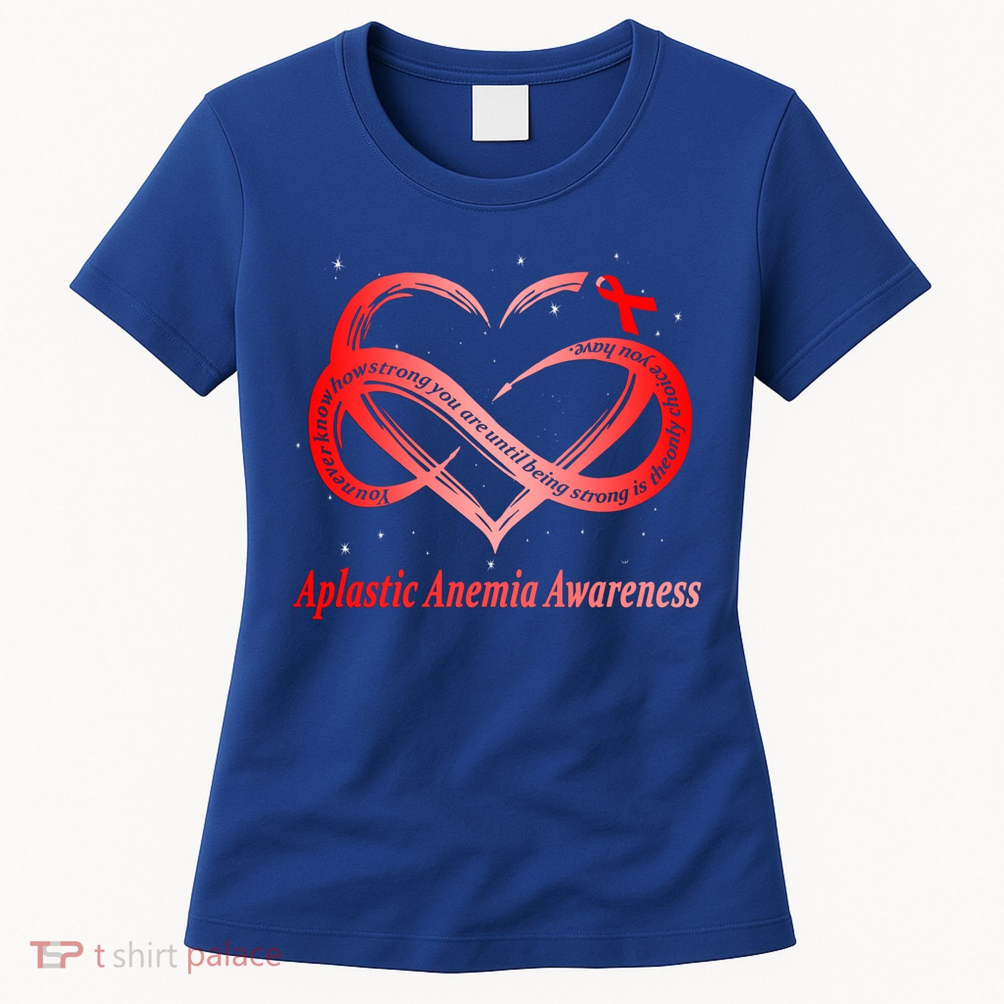 I Wear Red For Aplastic Anemia Awareness Warrior Cute Gift Women's T-Shirt