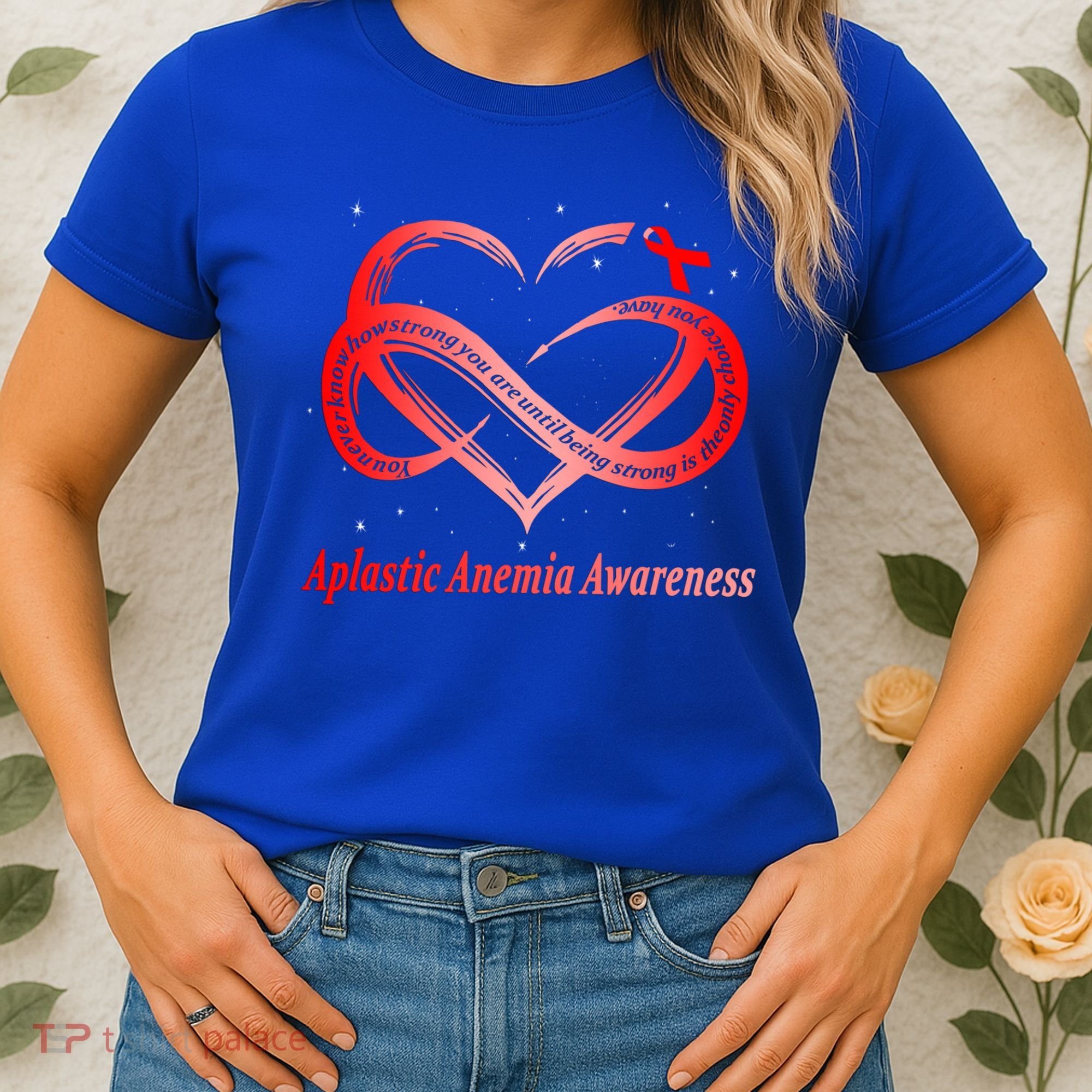 I Wear Red For Aplastic Anemia Awareness Warrior Cute Gift Women's T-Shirt