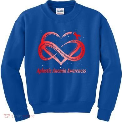 I Wear Red For Aplastic Anemia Awareness Warrior Cute Gift Kids Sweatshirt