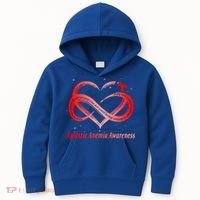 I Wear Red For Aplastic Anemia Awareness Warrior Cute Gift Kids Hoodie thumb 0