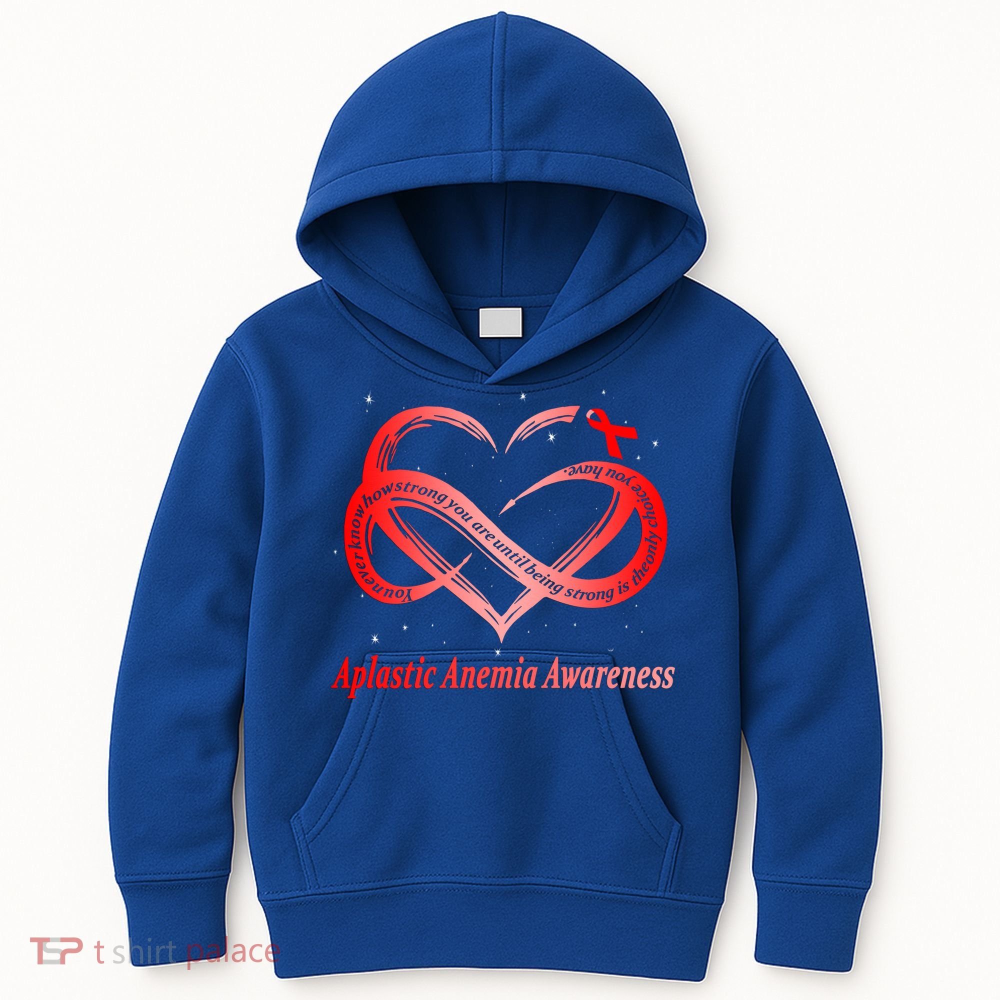I Wear Red For Aplastic Anemia Awareness Warrior Cute Gift Kids Hoodie