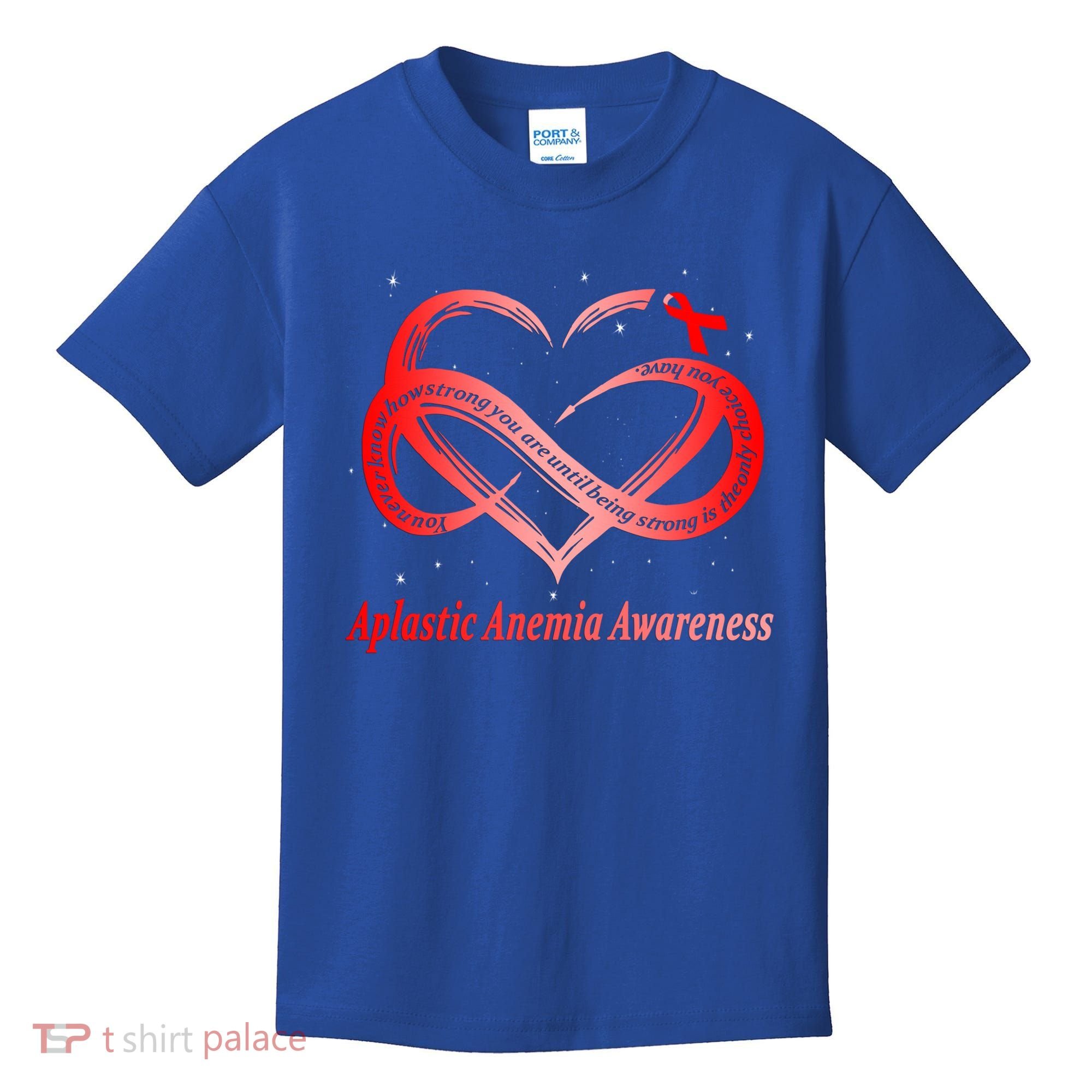 I Wear Red For Aplastic Anemia Awareness Warrior Cute Gift Kids T-Shirt