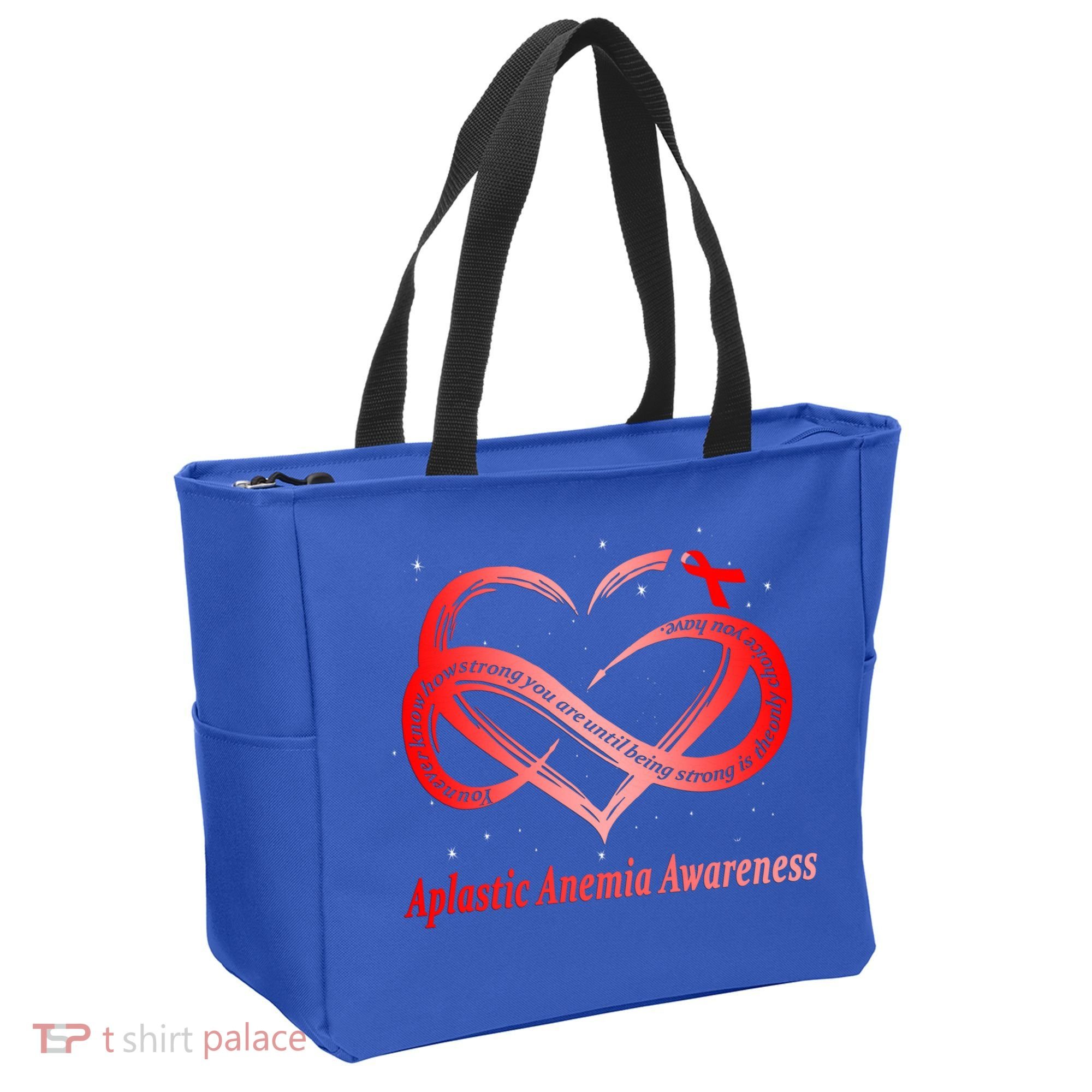 I Wear Red For Aplastic Anemia Awareness Warrior Cute Gift Tote Bag