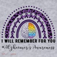 I Will Remember For You Rainbow Brain Alzheimer's Awareness Great Gift Women's Sweatshirt thumb 2