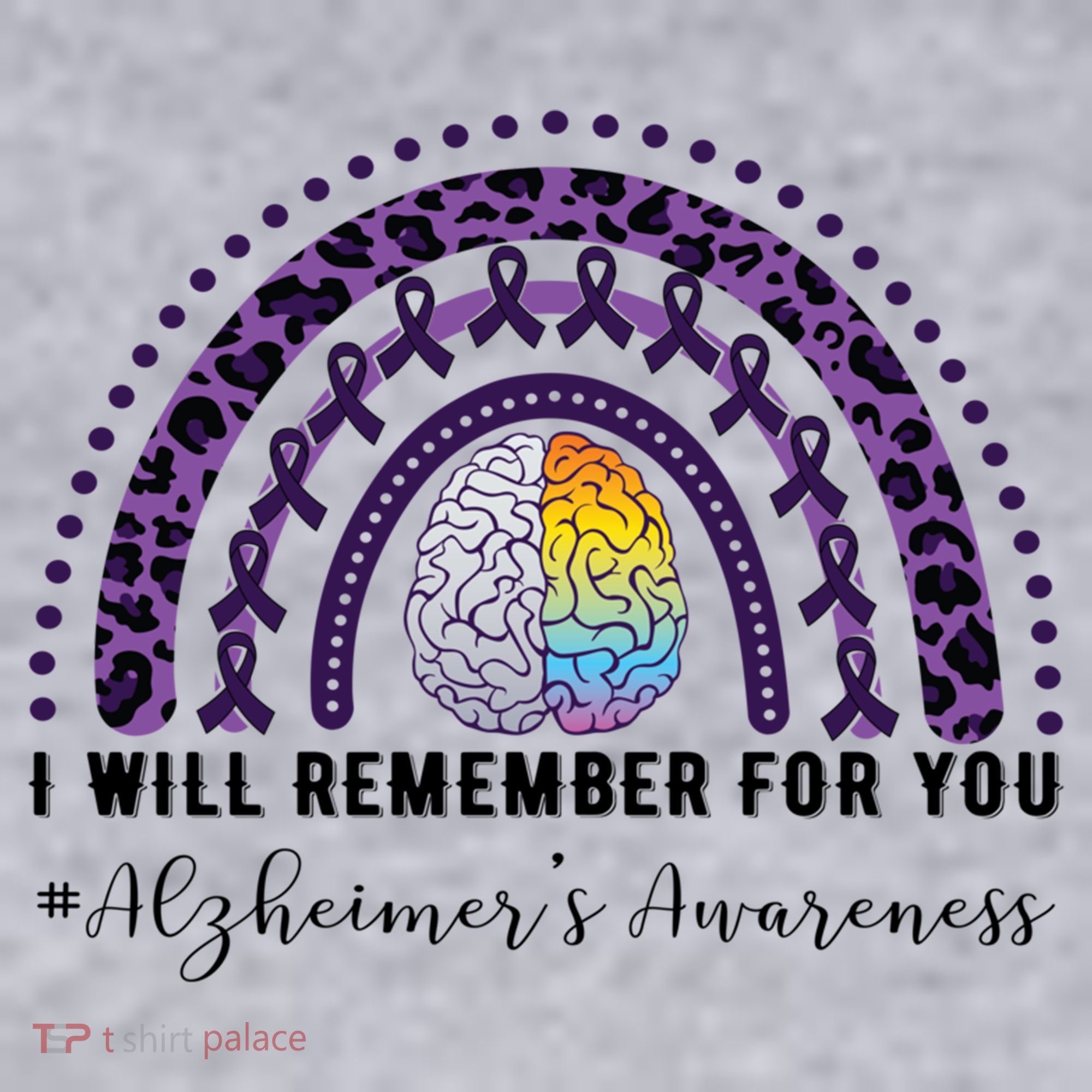 I Will Remember For You Rainbow Brain Alzheimer's Awareness Great Gift Women's Sweatshirt
