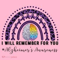 I Will Remember For You Rainbow Brain Alzheimer's Awareness Great Gift Coaster thumb 2