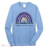 I Will Remember For You Rainbow Brain Alzheimer's Awareness Great Gift Long Sleeve Shirt thumb 0