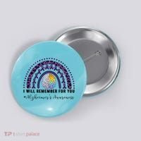 I Will Remember For You Rainbow Brain Alzheimer's Awareness Great Gift Button thumb 0