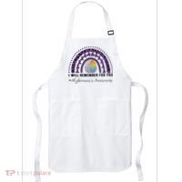 I Will Remember For You Rainbow Brain Alzheimer's Awareness Great Gift Apron thumb 0