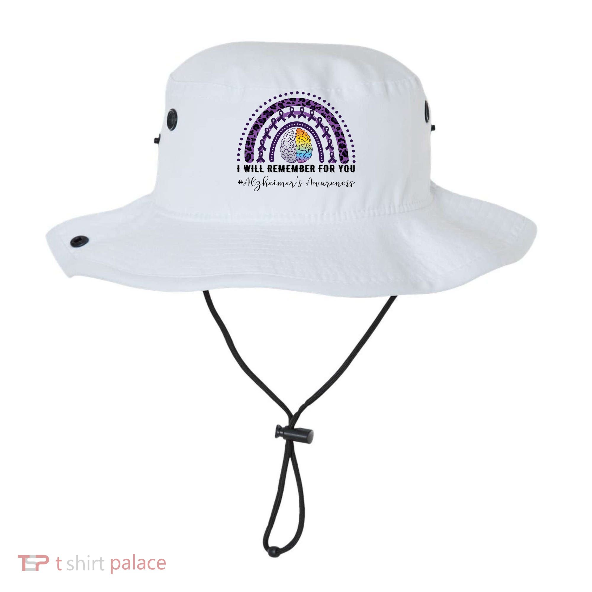 I Will Remember For You Rainbow Brain Alzheimer's Awareness Great Gift Bucket Hat