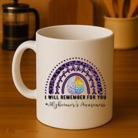 I Will Remember For You Rainbow Brain Alzheimer's Awareness Great Gift Coffee Mug thumb 4
