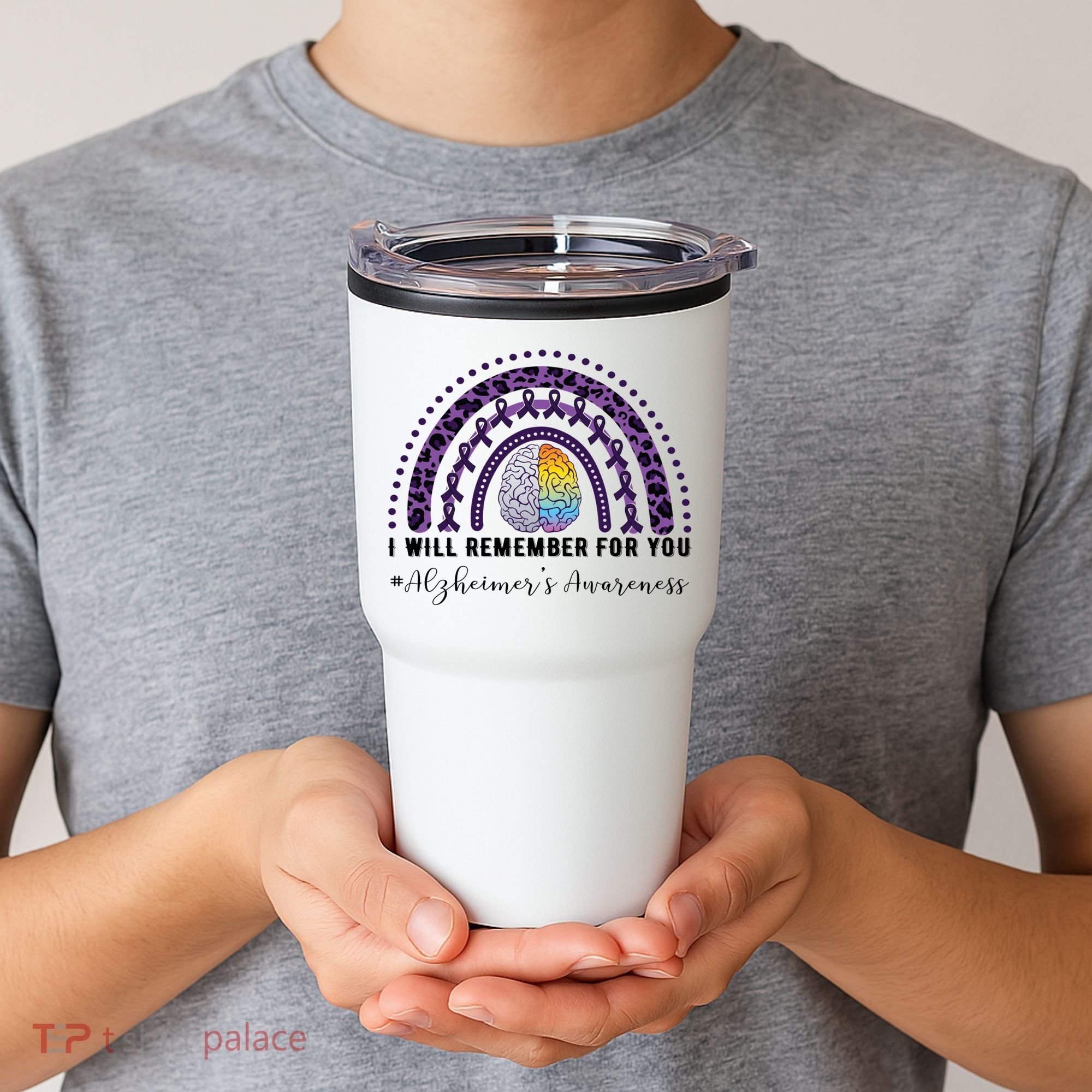 I Will Remember For You Rainbow Brain Alzheimer's Awareness Great Gift Tumbler