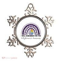 I Will Remember For You Rainbow Brain Alzheimer's Awareness Great Gift Ornament thumb 0