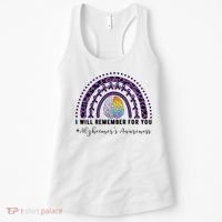 I Will Remember For You Rainbow Brain Alzheimer's Awareness Great Gift Women's Tank Top thumb 0