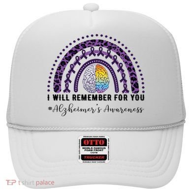 I Will Remember For You Rainbow Brain Alzheimer's Awareness Great Gift Hat