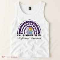 I Will Remember For You Rainbow Brain Alzheimer's Awareness Great Gift Tank Top thumb 2