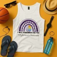 I Will Remember For You Rainbow Brain Alzheimer's Awareness Great Gift Tank Top thumb 4