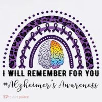 I Will Remember For You Rainbow Brain Alzheimer's Awareness Great Gift Kids Sweatshirt thumb 2