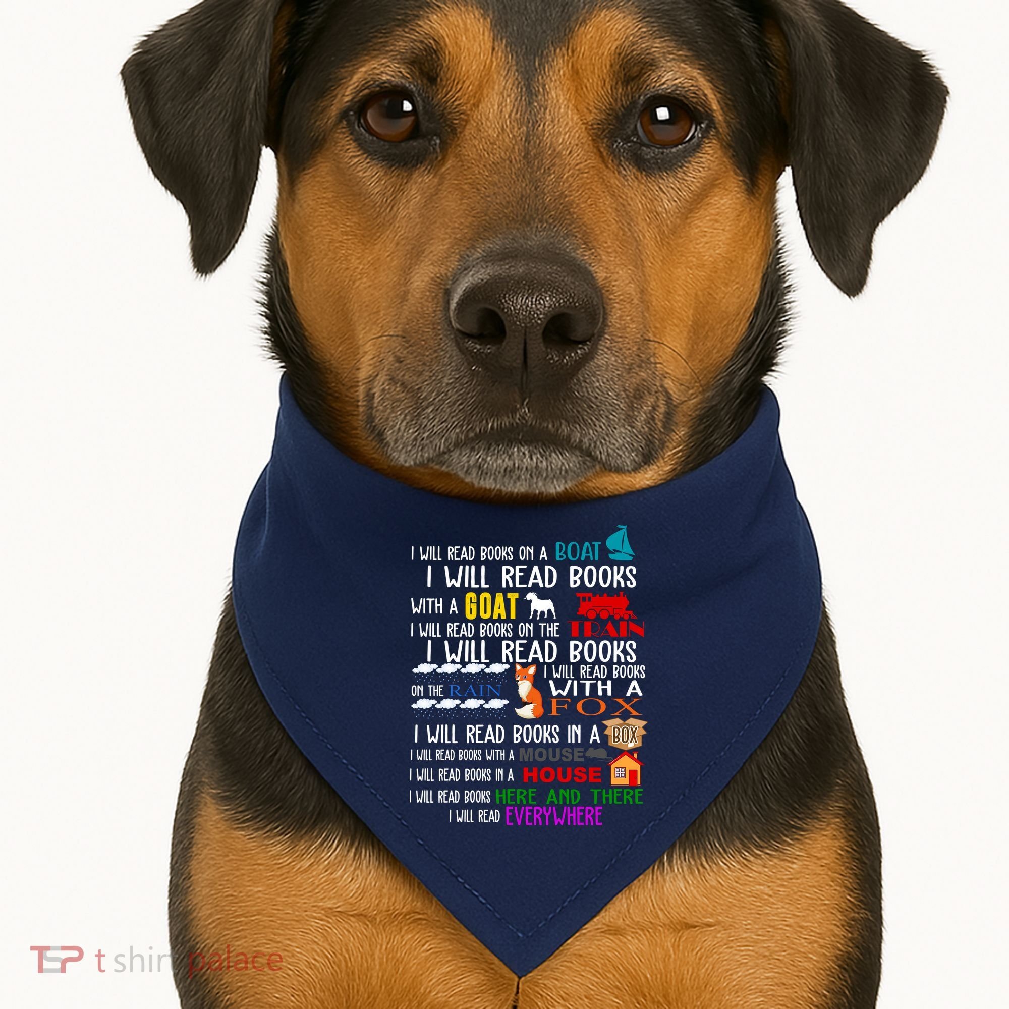 I Will Read Books Everywhere USA-Made Doggie Bandana
