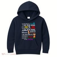 I Will Read Books Everywhere Kids Hoodie thumb 0