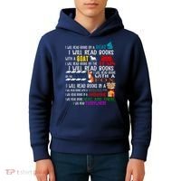I Will Read Books Everywhere Kids Hoodie thumb 4