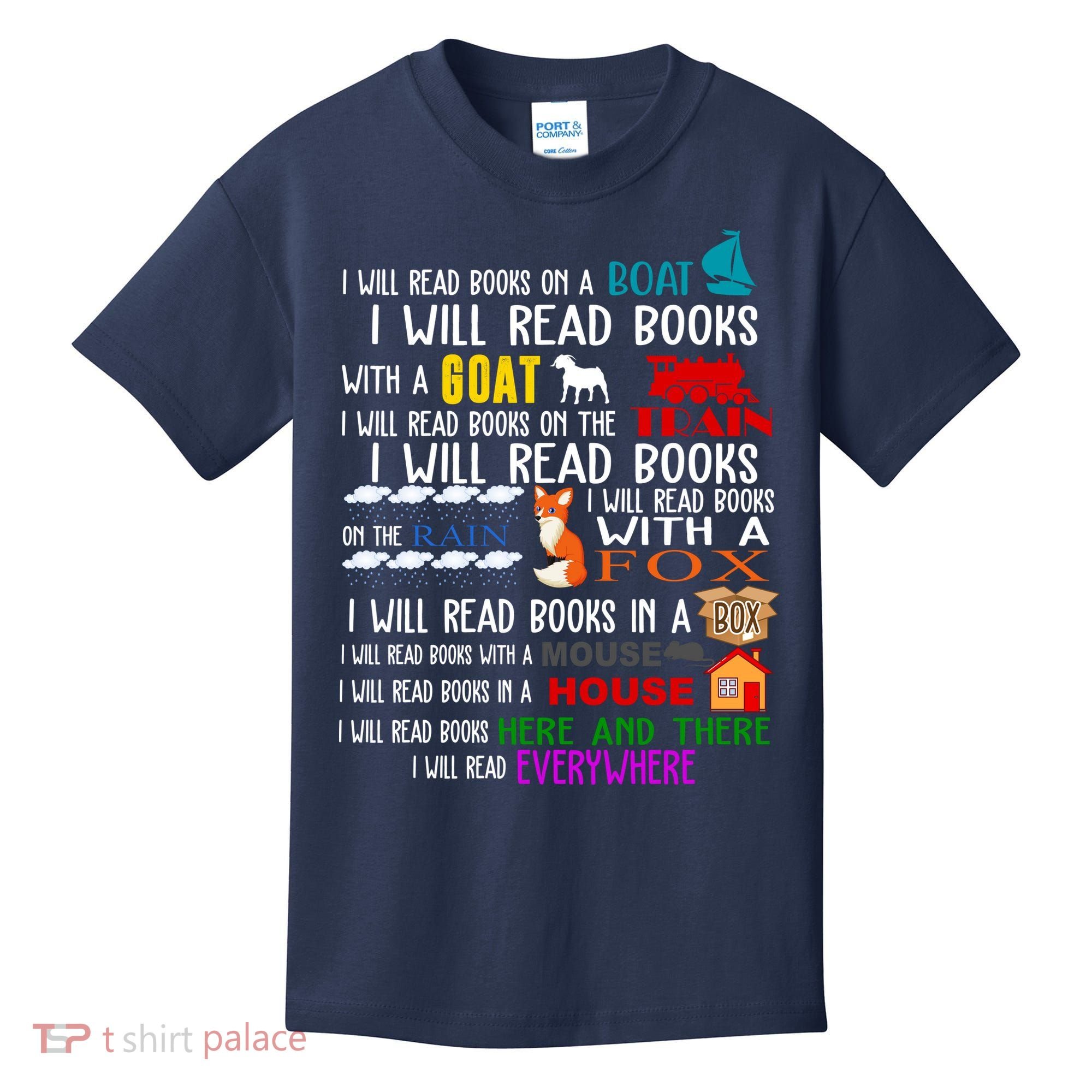I Will Read Books Everywhere Kids T-Shirt