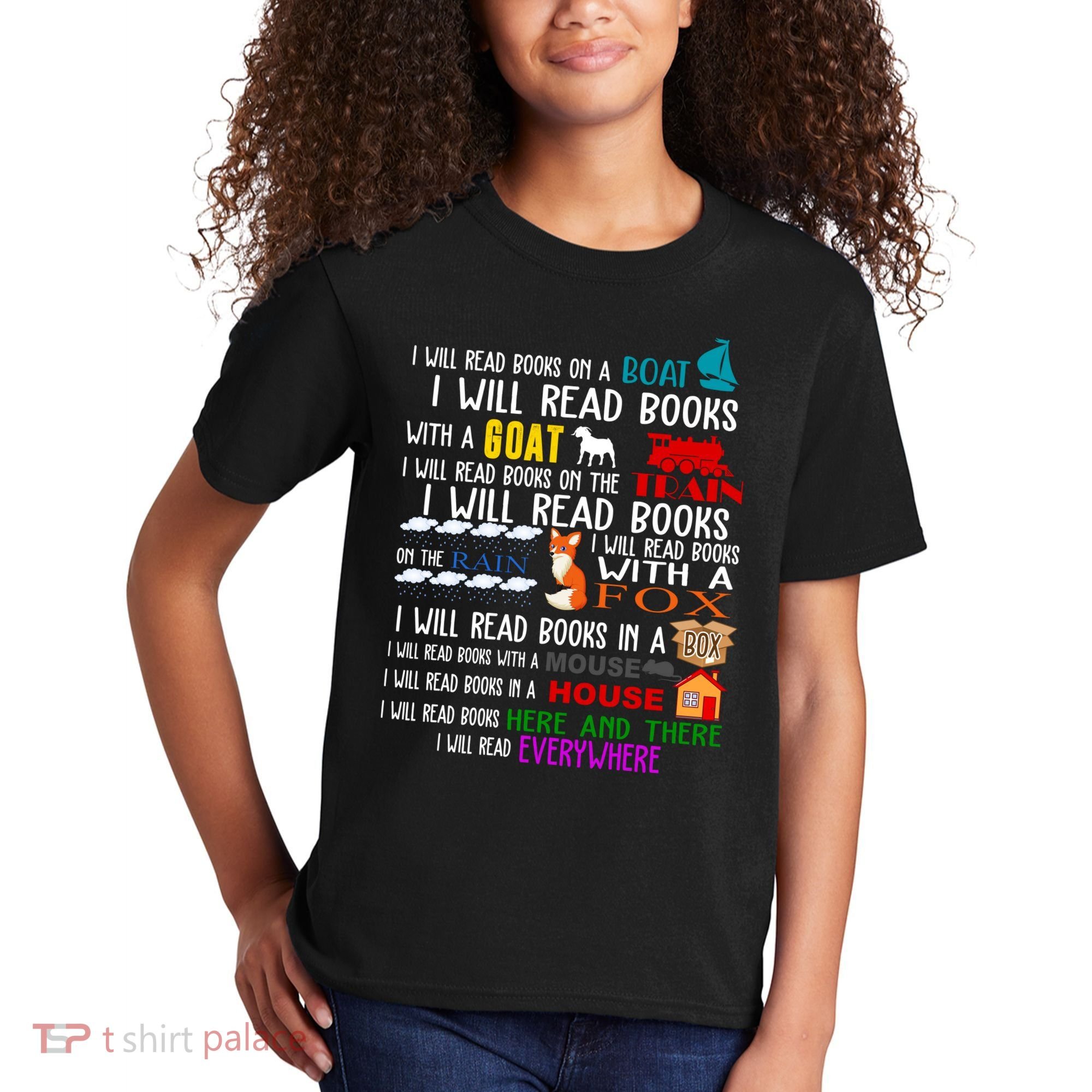 I Will Read Books Everywhere Kids T-Shirt