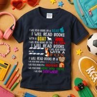 I Will Read Books Everywhere Kids T-Shirt thumb 3