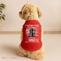 I Wear Red On Friday For My Dad Combat Boots Veteran Day Doggie Tank thumb 2