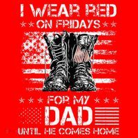 I Wear Red On Friday For My Dad Combat Boots Veteran Day Sweatshirt thumb 3