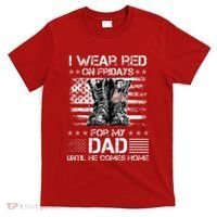 I Wear Red On Friday For My Dad Combat Boots Veteran Day T-Shirt thumb 0