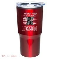 I Wear Red On Friday For My Dad Combat Boots Veteran Day Tumbler thumb 0