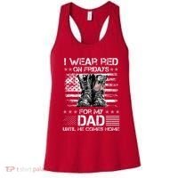 I Wear Red On Friday For My Dad Combat Boots Veteran Day Women's Tank Top thumb 0