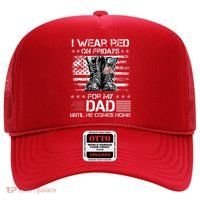 I Wear Red On Friday For My Dad Combat Boots Veteran Day Hat thumb 0