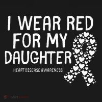 I Wear Red For My Daughter CHD Congenital Heart Disease Women's Hoodie thumb 2