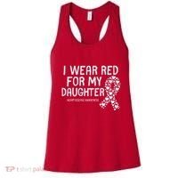 I Wear Red For My Daughter CHD Congenital Heart Disease Women's Tank Top thumb 0