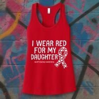 I Wear Red For My Daughter CHD Congenital Heart Disease Women's Tank Top thumb 3