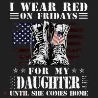 I Wear Red On Fridays For My Daughter Until She Comes Home Beanie thumb 2