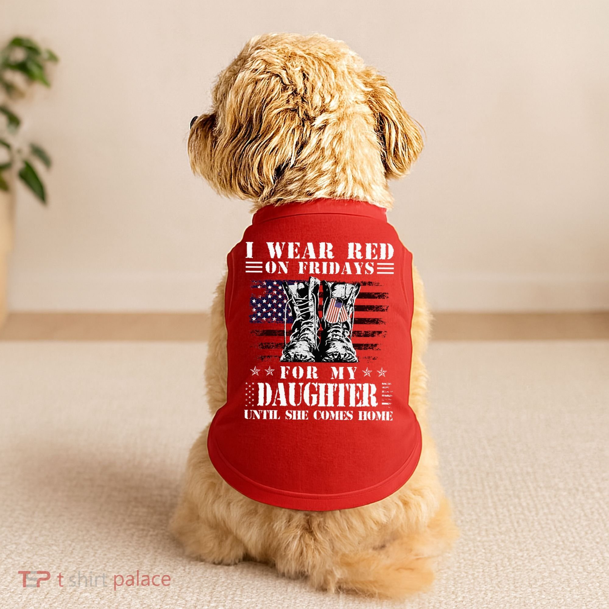 I Wear Red On Fridays For My Daughter Until She Comes Home Doggie Tank