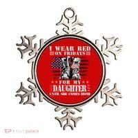 I Wear Red On Fridays For My Daughter Until She Comes Home Ornament thumb 0