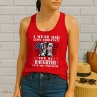 I Wear Red On Fridays For My Daughter Until She Comes Home Women's Tank Top thumb 2
